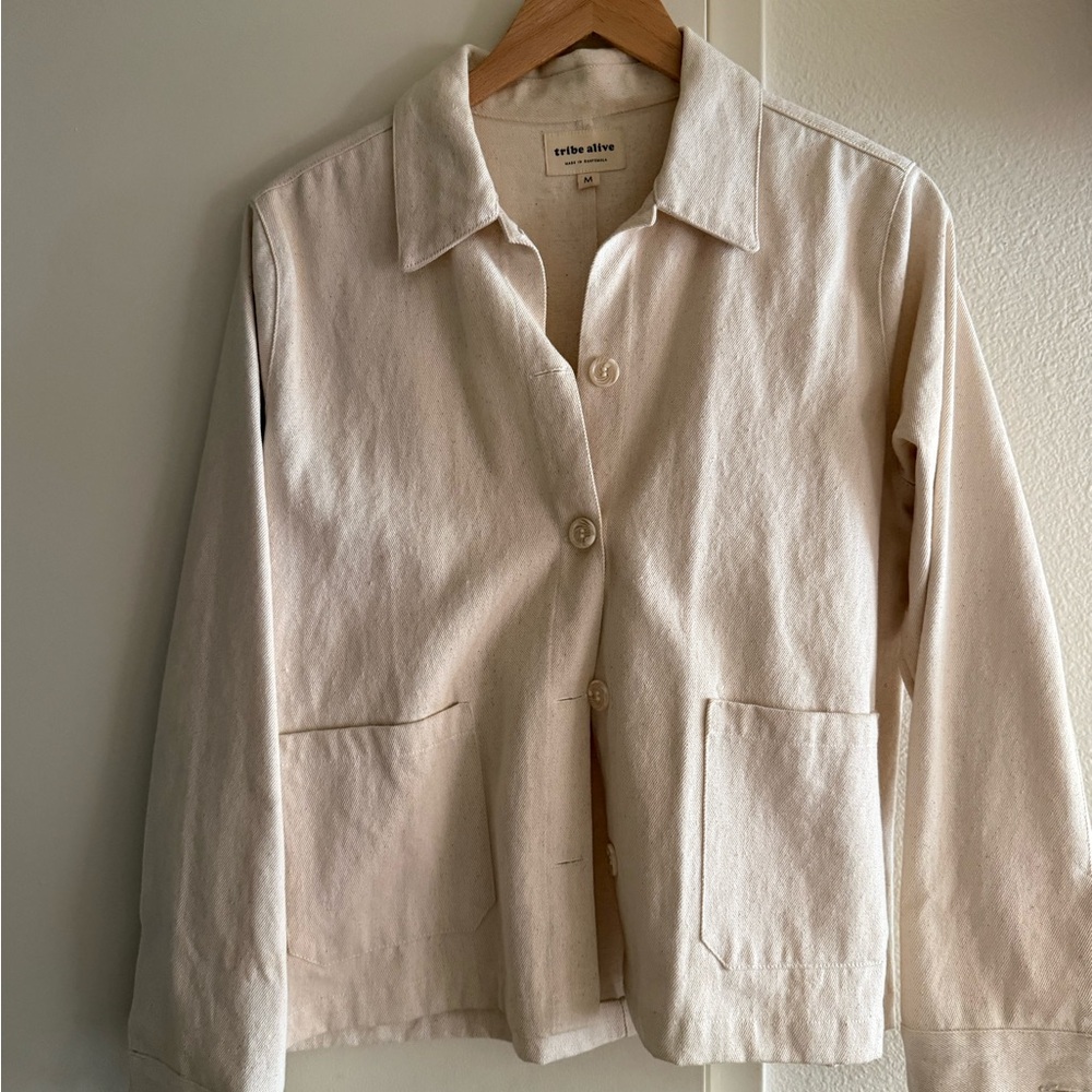 Tribe Alive Cream Chore Jacket, Medium